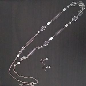 Beaded necklace & earring set